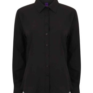 Henbury Ladies Long Sleeve Wicking Shirt