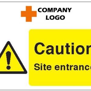 Caution site entrance