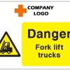 Danger fork lift trucks