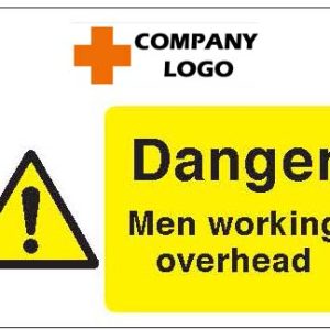 Danger men working overhead