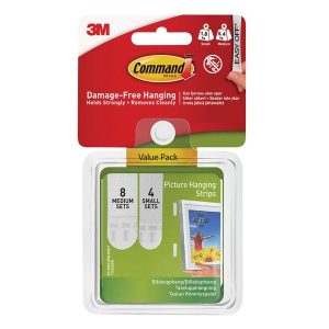 Picture Hanging Strips Set, Small & Medium (Pack 12)